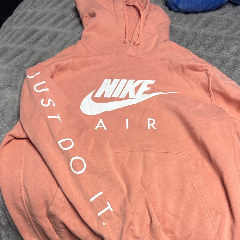 Nike Coral Hoodie with White Logo